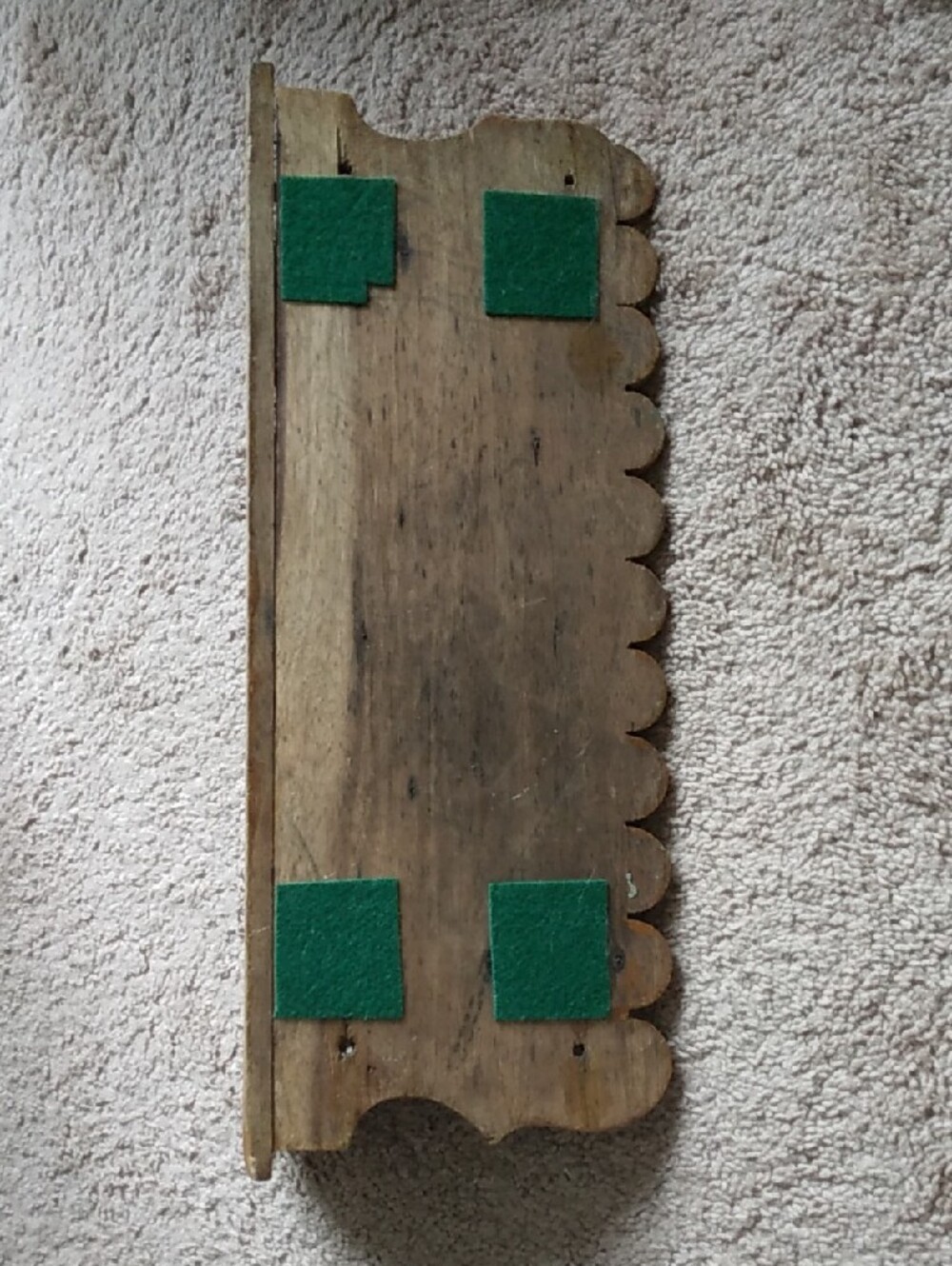 Decorative Carved Wood Wall Shelf - Natural Brown - Picture 6 of 16